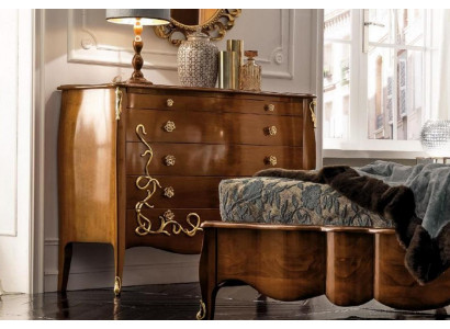 Komoda Sideboard v hnedé barvě z masivního dřeva Skříň nábytek Komody