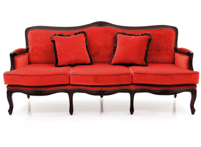 Klasický design potah luxusní sedačky pohovky kůže textil 3místný nový H5