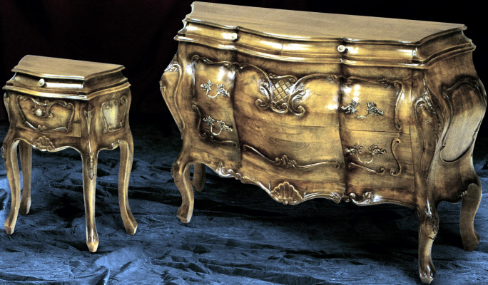 Komoda Dřevo Italský Styl Nábytek Luxus Komody Barokní Sideboard Itálie Nový