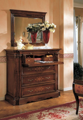 Sideboard Anrichte Holz Kommode s 4 zásuvkami Nový skříň se zásuvkami