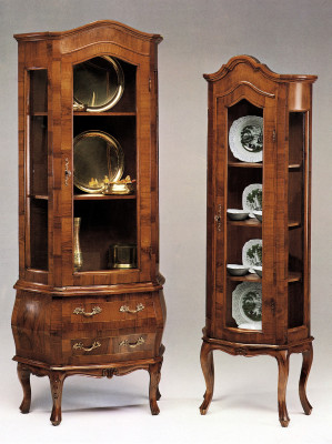 Luxus vitrína skříň Klasické vitríny Obývací pokoj skříně Tuhý nástavec Dřevo Nový