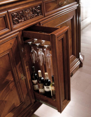 Luxus rozkládací stůl ze dřeva Moderní design jídelny Itálie.