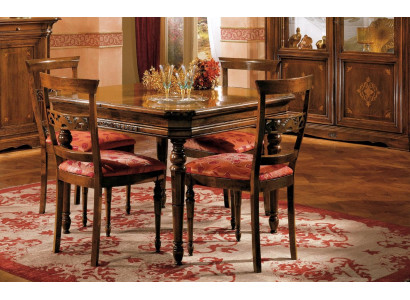 Jídelní stůl sestava, 4x židle moderní polstrové designové nové dřevo.