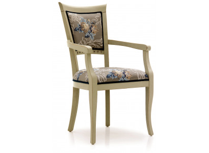 Jídelní židle Art déco s područkou, jídelní židle design textile luxusní, vícebarevné.