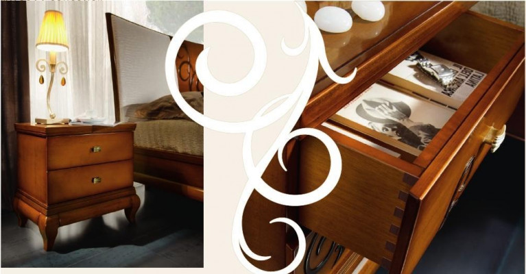 Noční stolek 2 zásuvky Konferenční stolek Noční stolek Komoda Konzole Dřevěný design