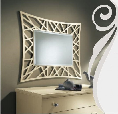 Zrcadlo, závěsné zrcadlo, dřevo, moderní, stěnové zrcadlo, nábytek, design, 90x90, nové