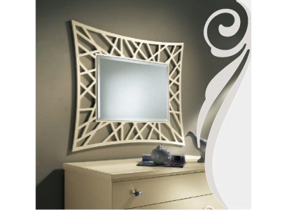 Zrcadlo, závěsné zrcadlo, dřevo, moderní, stěnové zrcadlo, nábytek, design, 90x90, nové