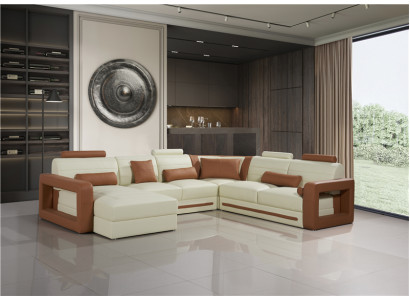 Návrhářská pohovka v U tvaru Rohová sedací souprava Pohovka s potahem z kůže Garnitury Obývací soupravy Nové