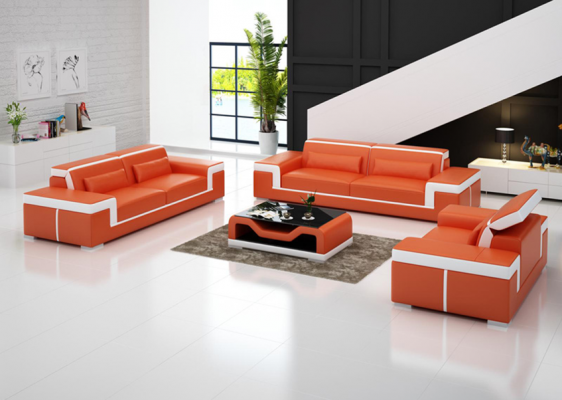 Sofa 3+1+1 sada pohovka garnitura design polštář křesel moderní křesla