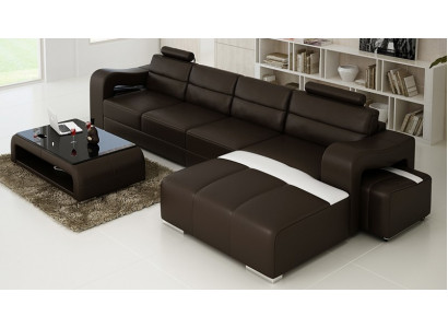 Sofa potah sada obývací stěna design rohová sedací souprava kůže nové L tvar