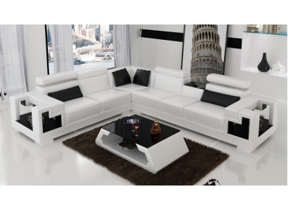 Ecksofa Sofa Couch Polster Wohnlandschaft Leder Eck Sofas Garnitur L Form Neu