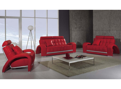 Kůžená pohovka sedací souprava nový 3+2 místný nábytek design moderní pohovka.