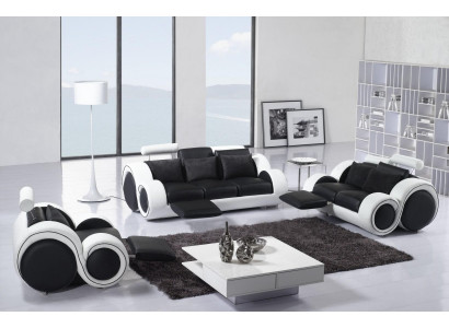 Kožená sedací souprava Nová 3+2 místná sada moderního designu sofa