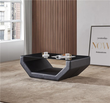 Elegantní luxusní stolky s skleněným designem pro pohovku, gauč, křeslo a stolky z kůže.