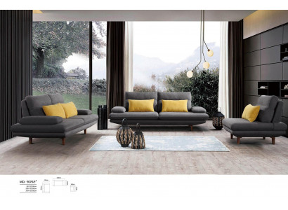 Designer pohovka gauč 2 sedadlo polštář kůže gauce velké pohovky textil nový.