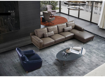 Eck Sofa Couch Designer polstrování sedadlo Rost Wohn landschaft kůže Couchen