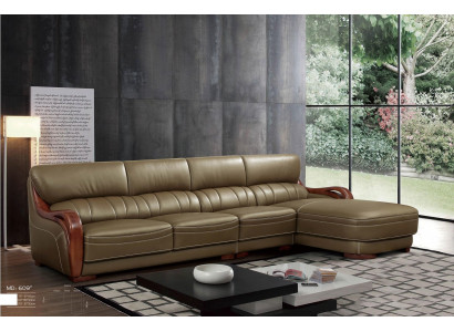 Eck-Sofa Pohovka Designér Potah Sedadla Kožená Pohovka Bydlení Krajina