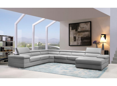 Překlad: Kožená sedací souprava Cornersofa rozkládací pohovka Rozkládací sedací souprava Design Modern Sofa 1530B