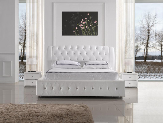 Moderní XXL designová postel v hotelu Luxusní dvojitá postel Chesterfield z kůže