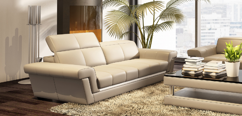 Kožená pohovka, gauč, moderní design s třemi sedadly - sofa Living Landscape 3 výrobku 5136_3ER.