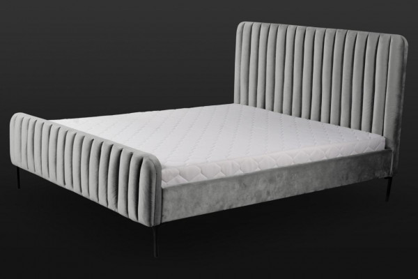 Šedý dvojitý design ložnice elegantního nábytku látky hotelový design