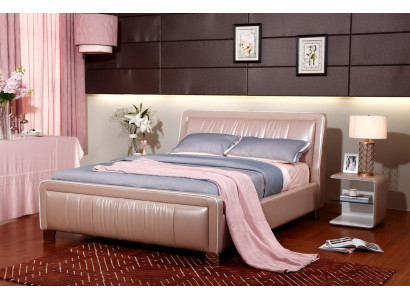 Designer manželská postel postele ložnice kůže hotel luxusní čalounění