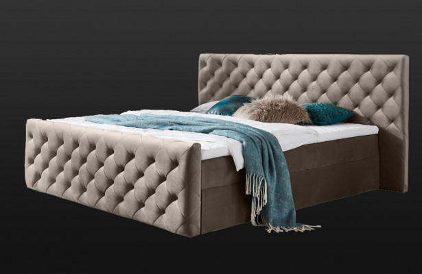 Chesterfield Samt postele manželská postel 160x200 Design postele Hotelové vybavení
