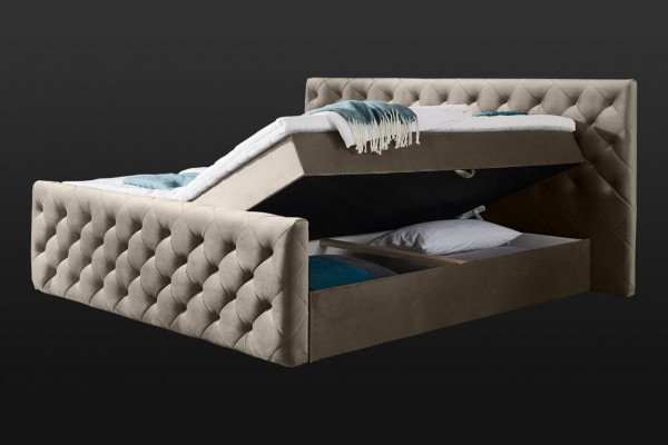 Chesterfield Samt postele manželská postel 160x200 Design postele Hotelové vybavení