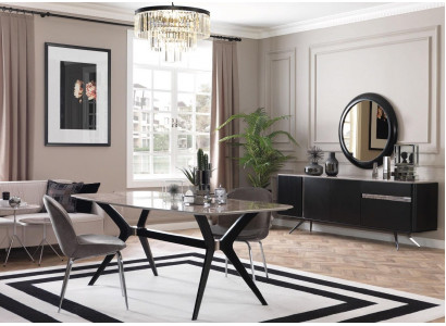 Luxus jídelna jídelní stůl loft design nábytek zařízení