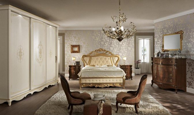 Schlafzimmer nábytek - postel, skříň, šuplík, noční stolek se zásuvkami, komoda 5 kusů