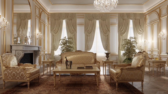 Sofáová sestava 3+1 Set Design Pohovka Čalouněná Pohovka Klasická Luxus Skupina