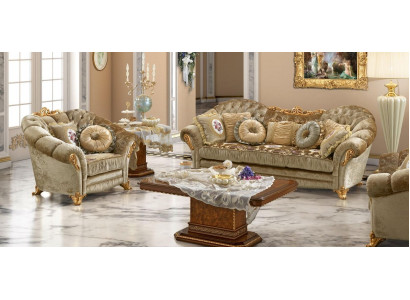 Design Pohovky Tkanina Relax Moderní Souprava Beige Sedací Souprava 3+1 Místná