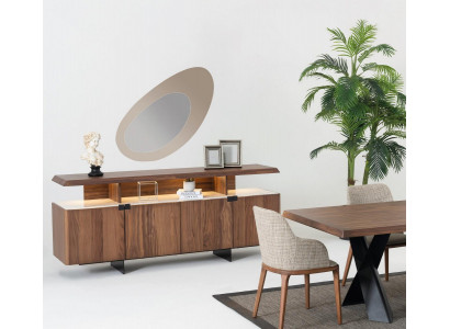 2dílná luxusní dřevěná komoda skříň sideboard stůl design nábytek