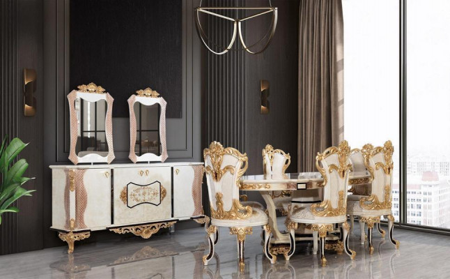 Luxusní sada židlí 6x židlí jídelní set sezení jídelní stůl Klasické křeslo