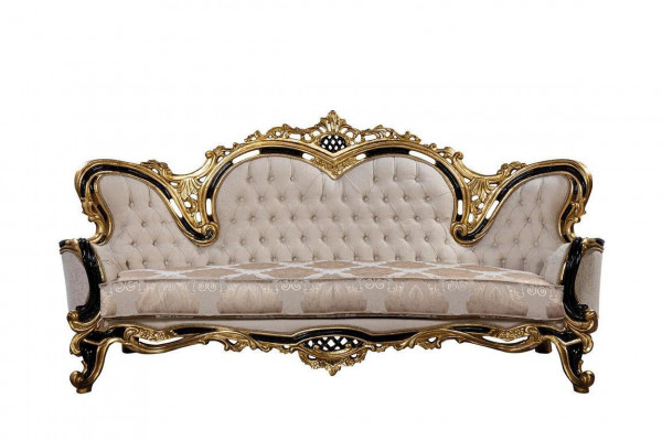 Chesterfield 3místná designová pohovka luxusní čalouněné sedací soupravy tkaniny Textil vzor