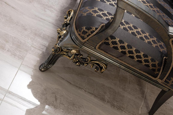 Barokní rokoko 3místná designová pohovka gauč potahové pohovky stín textil Nové