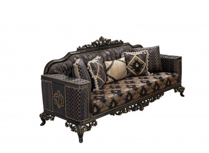 Chesterfield 3místná designerská pohovka Luxus potahové sedačky pohovky na nábytek Textilie Nový