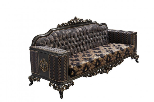 Chesterfield 3místná designerská pohovka Luxus potahové sedačky pohovky na nábytek Textilie Nový