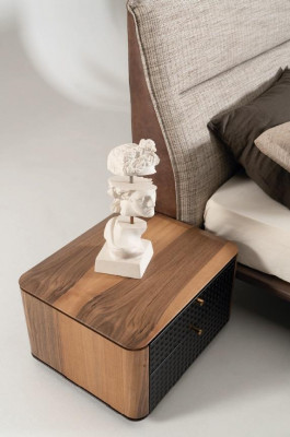 Italská ložnice postel 2x noční stolek 3dílný luxusní moderní styl.