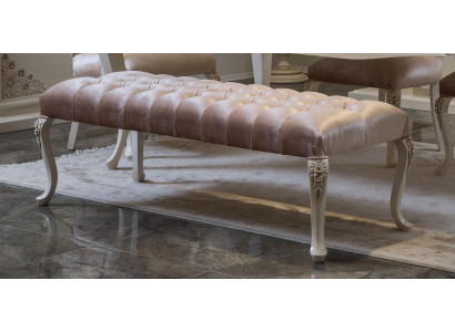 Hocker polstrované sezení design textilie relaxa luxusní lavice látka Chesterfield