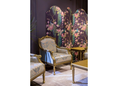 Křeslo jednosedák luxusní 1místné čalounění sedadlo designový textilíový sedák látkový dekorativní umělecký styl art deco.