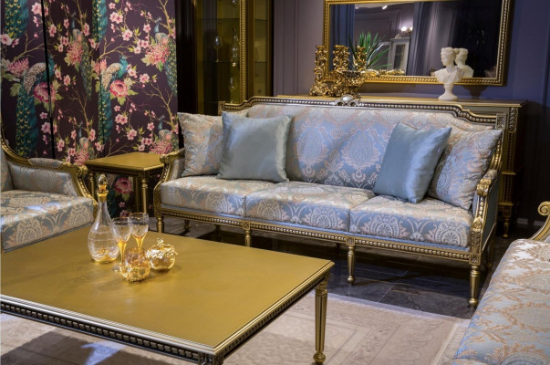 Křeslo jednosedák luxusní 1místné čalounění sedadlo designový textilíový sedák látkový dekorativní umělecký styl art deco.