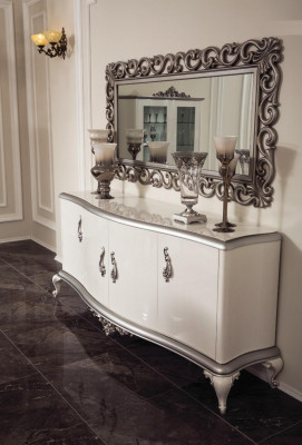Francouzská komoda Buffet Komody Konzole Sideboard Dřevo Zrcadlo