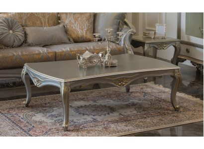 Luxusní konferenční stolek Klasické konferenční stolky Zlatý stříbrný stůl Dřevo