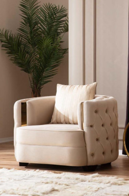 Obývací pokoj luxusní křeslo Moderní jednosed Design Chesterfield 1 Italský nábytek