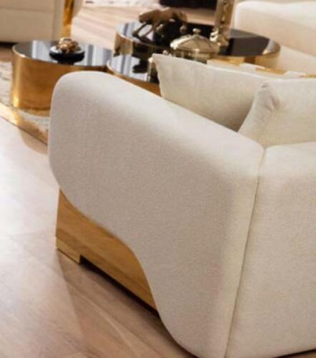 Design jednosedadlová židle textilu obývací pokoj lounge kov luxusní design pohovka nábytek