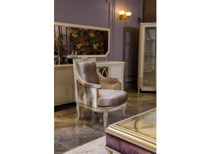 Křeslo Art déco Relax Lounge Textilní sedadlo Luxusní sedadlo z polyesteru.