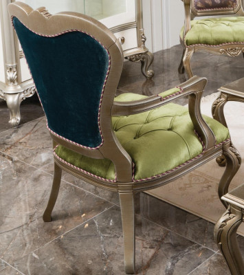 Křeslo 1 místné Zelené Obývací pokoj Elegantní nábytek Luxus Chesterfield Nové