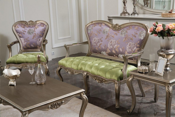 Křeslo 1 místné Zelené Obývací pokoj Elegantní nábytek Luxus Chesterfield Nové