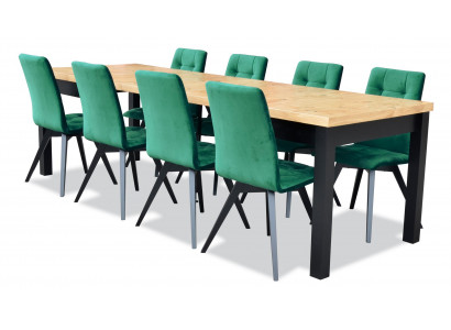 Jídelní set Luxusní stůl 6x židle jídelní židle s opěrkou 7dílná sestava Nový